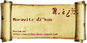 Moravitz Ákos névjegykártya